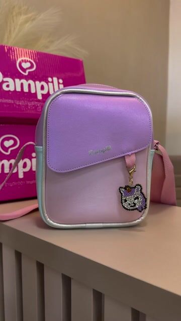 Vídeo de Bolsa Tiracolo Infantil Pampili Unicórnio Colorida