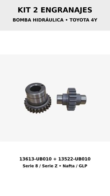 Video de KIT 2 ENGRANAJES CADENA BOMBA HIDRAULICA TOYOTA 4Y 13613 UB010 13522-UB010