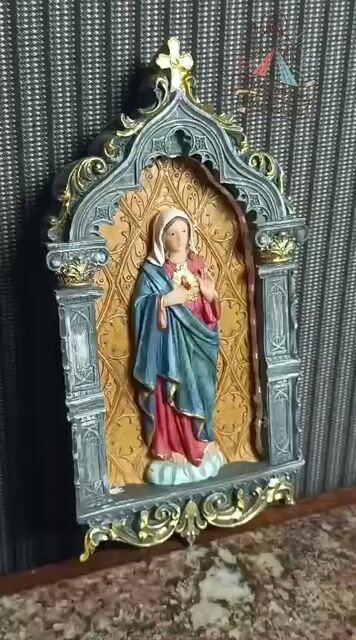 Video de Capela luminosa Imaculado Coração de Maria 22,5 cm -