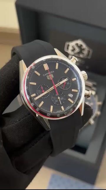 Video de TAG Heuer Carrera Chronograph 41mm- AÇO/MOSTRADOR PRETO