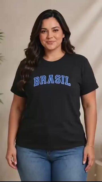 Vídeo de Panda T-shirt Moda Feminina Plus Size