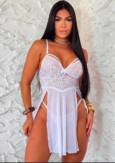 Video de CAMISOLA LINGERIE SEXY RECORTE ATREVIDA BRANCO