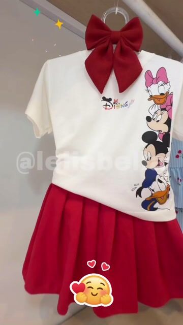 Vídeo de Conjunto Disney - Tam: 4, 6, 8, 10 e 12 anos