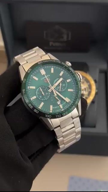Video de TAG Heuer Carrera Chronograph 41mm- AÇO/MOSTRADOR VERDE